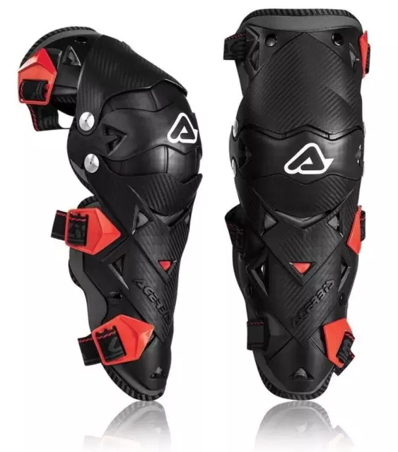 ACERBIS Knieprotektoren Paar Impact Evo 3 schwarz/rot Schienbeinschützer