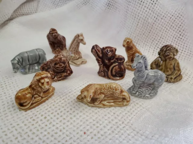 Vintage Red Rose Tea Figurines ~ Wade England ~ Wild/Safari  Animal Lot 10 pc