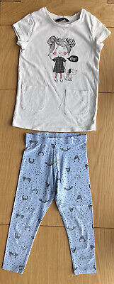 George Girl's Short Sleeved/ Long-Legged Pyjama Set - Aged 2-3