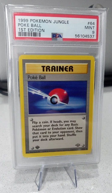 Pokemon Card Jungle 1999 WOTC 1st Edition Pokeball 64/64 - PSA 9 MINT