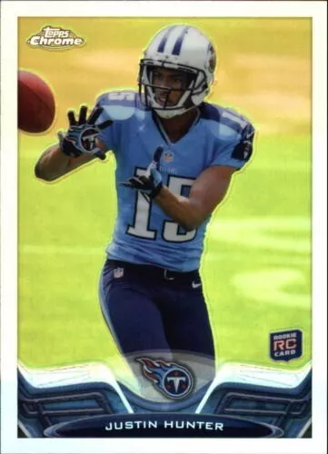 2013 Topps Chrome Refractors Tennessee Titans Football Card #18 Justin Hunter