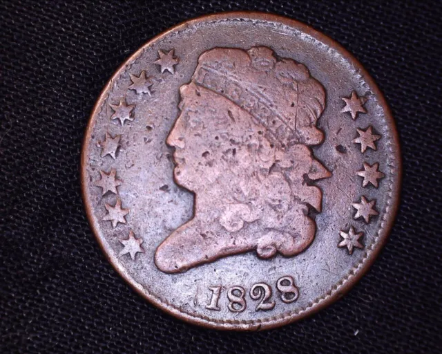 Well Detailed 1828 Classic Head Half Cent 12 Stars 606,000 Minted  #HC181