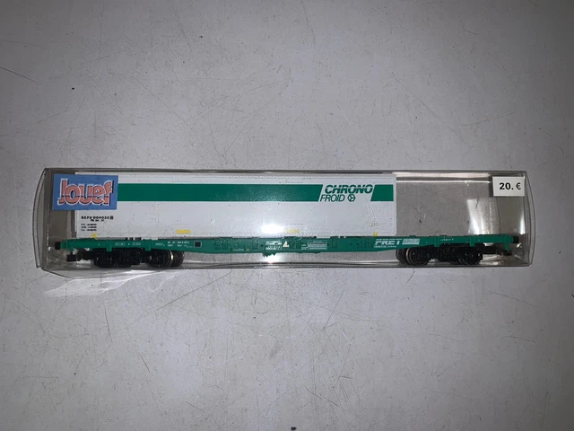 LE3458 JOUEF Train Ho Wagon porte container Chrono Froid FRET SNCF publicitaire