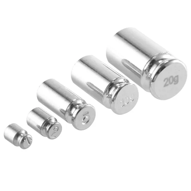 Gewicht Set 1G 2G 5g 10g 20g Chrome Plating Kalibrierung Gramm Gewichtsstei8582