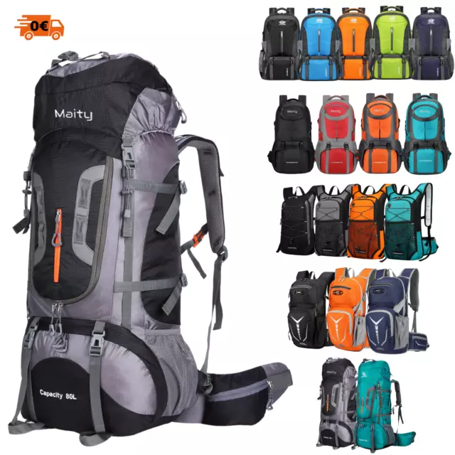 Camping Trekkingrucksack Wanderrucksack Reiserucksack Damen Herren 80/L 60/L 18L