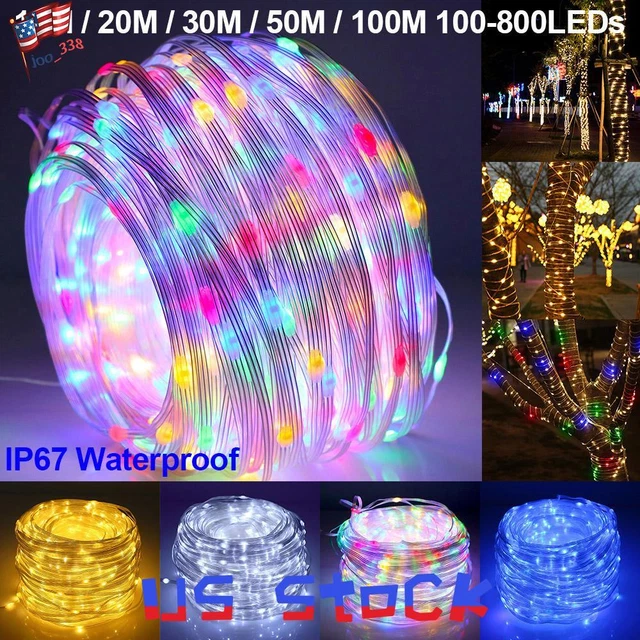 DIY 10/20/50/100/200LED Micro Copper Wire Fairy String Lights Home Xmas USB Plug