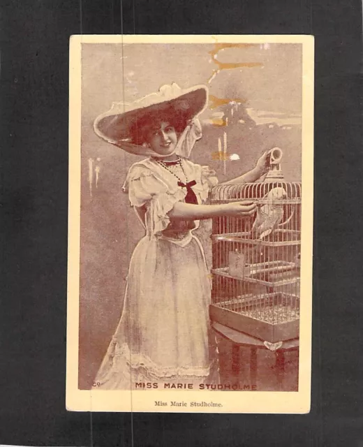 C1826 Glamour Miss Marie Studholme PU1907 Adelaide to PMG Baroola vintage postca