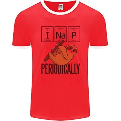 I Nap Divertente Tavola Periodica Bradipo Smanettone Sonno Uomo Suoneria T-Shirt