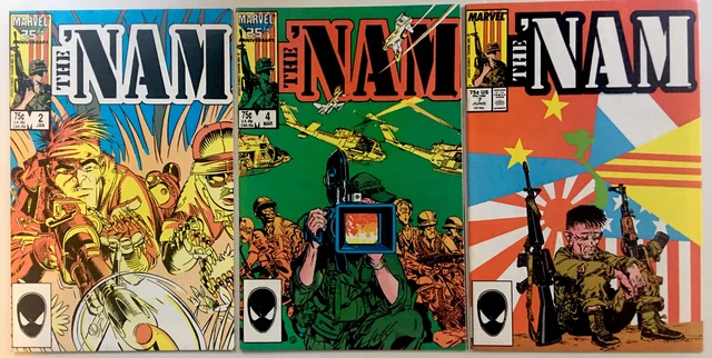 The 'Nam #2,4,7 Marvel Comics (1987) 3 Book Lot