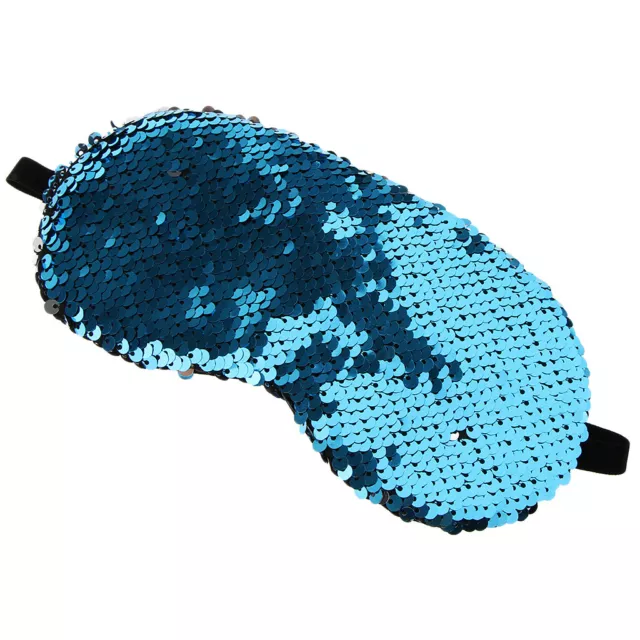 Glitter Sequins Mermaid Elastic Eye Mask Sleeping Rest Blindfold Sleep Aid Blue 2