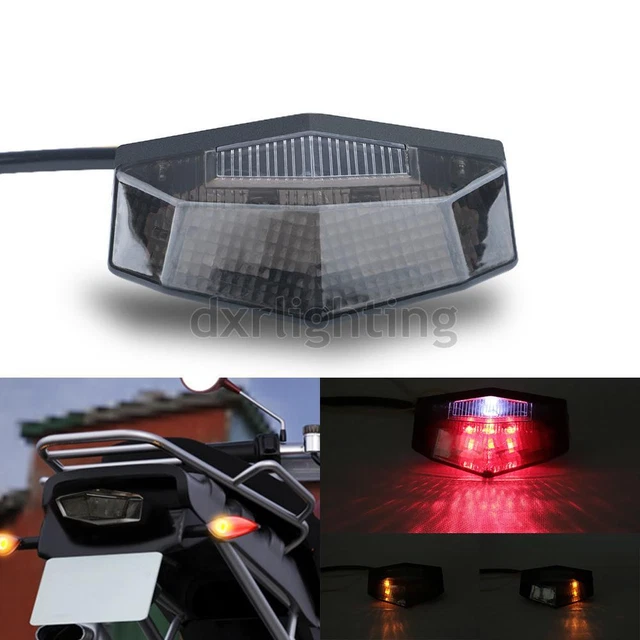 Motorcycle LED Turn Signal Brake Light Integrated Running DRL Stop Tail Light US