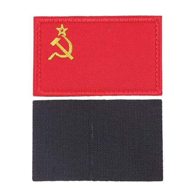 SOVIET FLAG SOVIET Union Patches Armband Embroidered Patch Hook & Loop ...