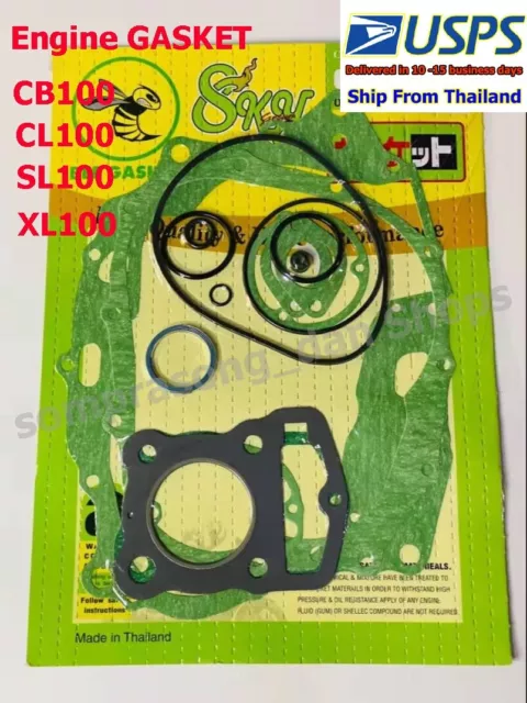 G5 Engine GASKET SET COMPLETE HONDA CB100 CL100 SL100 XL100 HIGH QUALITY NEW