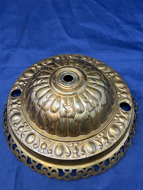 4 Cast Solid Brass Decorative Cover or Ceiling Canopy 407 Lamp Repair, Refurbis