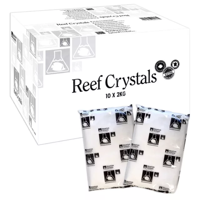 Reef Crystals Marine Salt 2kg Bags 20kg Box Aquarium Systems Coral Fish Tank