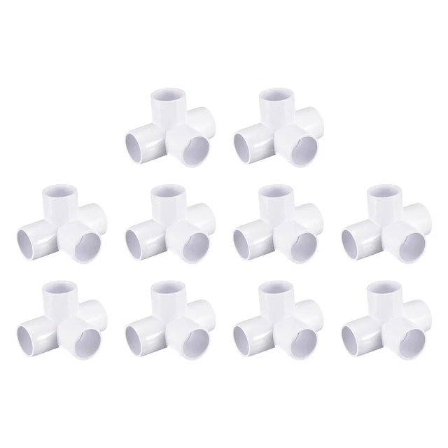 15Pack 4 Way PVC Elbow Fittings, 3/4 Inch PVC Pipe Fitting Connectors