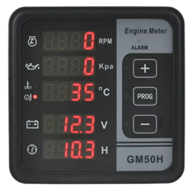 GM50H Generator LCD Multifunction Diesel Engine Monitor Oil pressure gauge