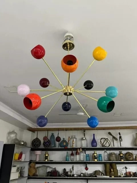 Mid Century Sputnik Chandelier Modern Stilnovo Design Italian Fixture2