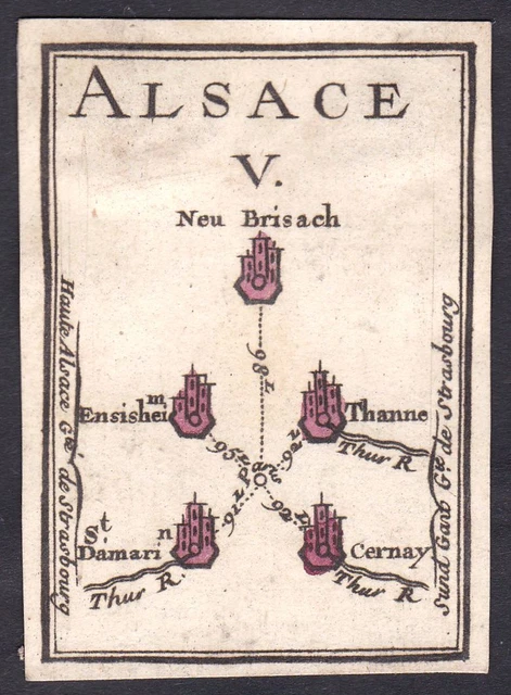 1780 Elsass France Frankreich carte a jouer playing card cards Spielkarte cartes