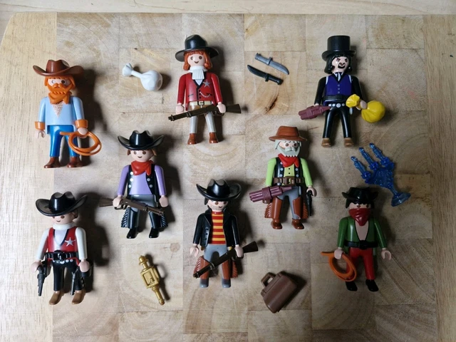 5 Soldatini Sudisti Playmobil Grigio/blu – Borsa Nordisti, Personalizzati, RARI (mai Giocati)