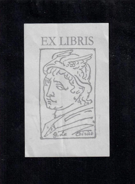 ex libris bookpl. POTRAIT OF HERMES by GIORGIO DE CHIRICO ex libris bookpl. POTRAIT OF HERMES by GIORGIO DE CHIRICO