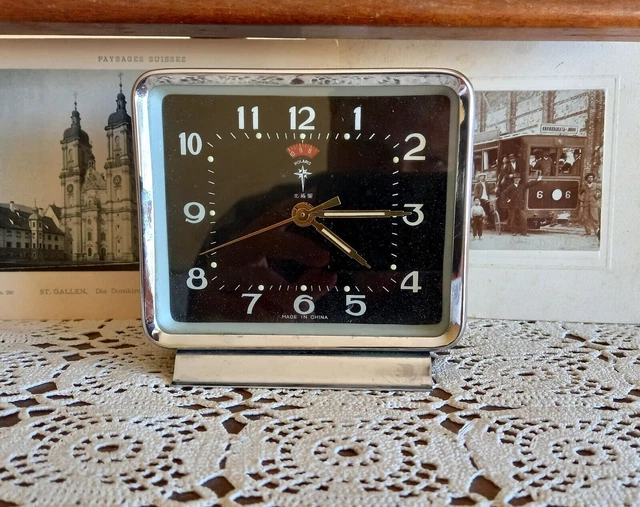 Sveglia vintage, Polaris, orologio meccanico, orologio a carica cinese