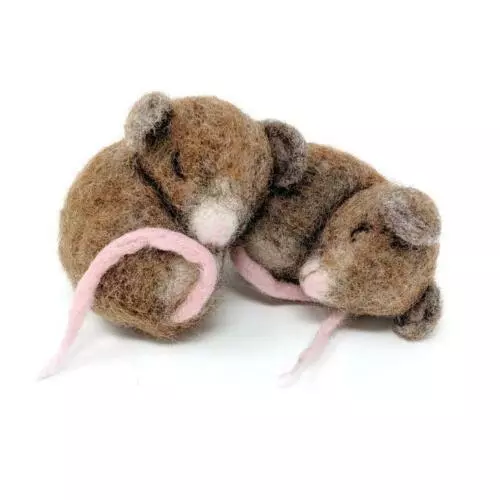 The Crafty Kit Company 'Sleepy Mice' Needle Felting Kit