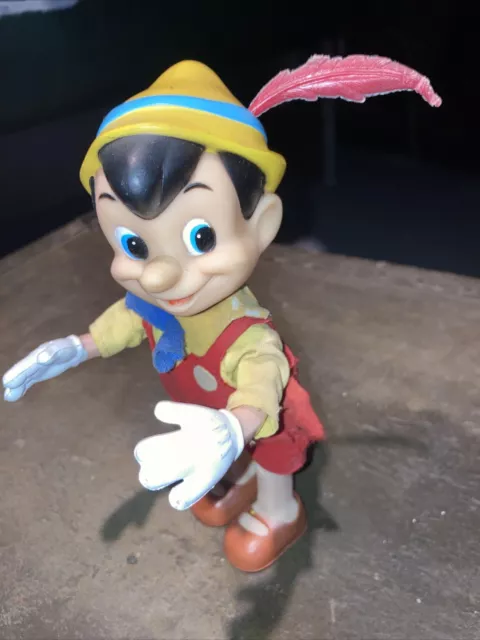 Vintage 1970s Disney PINOCCHIO Figure Doll DAKIN 8” Walt Disney Productions Toy