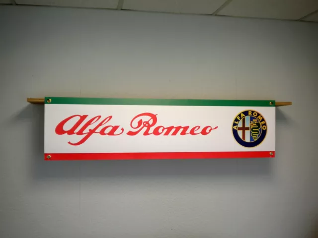 Alfa Romeo BANNER Car Show Workshop Garage Display Giulietta Mito Brera