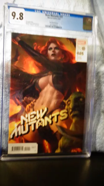 New Mutants 25 CGC 9.8 Marvel. Stanley Artgerm Lau Variant Cover. 1:50 Incentive