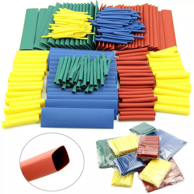 530Pcs 8 Sizes Assorted 2:1 Heat Shrink Tubing Tube Wrap Sleeve Wire Cable Kit