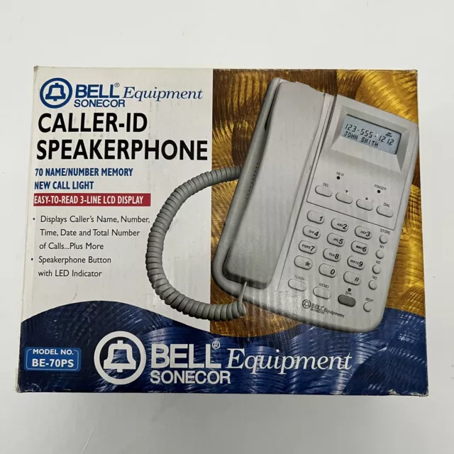 Bell Equipment Sonecor Caller ID Landline Telephone Handset BE-70PS NOT TESTED 3