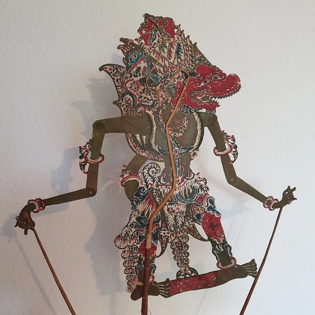 Wayang Kulit alte Schattenfigur Indonesien Asien Java antik Schatten-Figur (7)