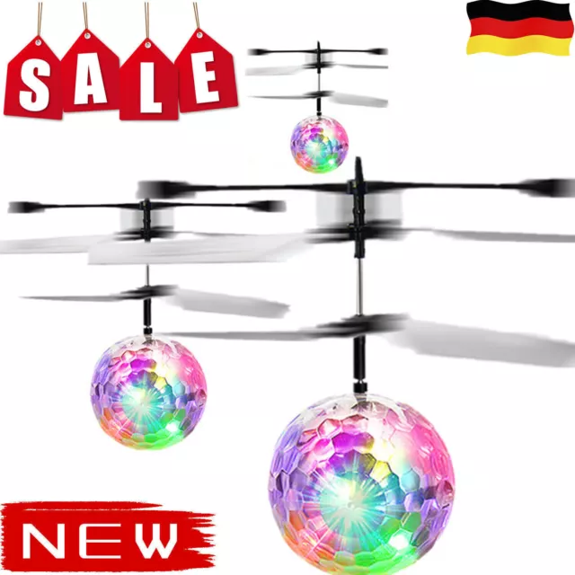 2x Sensor Infrarot Helicopter LED Ball Fliegender Hubschrauber Kugel Heliko L5Y7