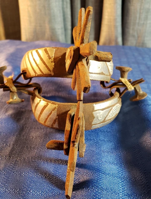 Old Rust Silver Look Inlay Mexican Churro 8 point Rowel Spurs Cowboy Western Old Rust Silver Look Inlay Mexican Churro 8 point Rowel Spurs Cowboy Western