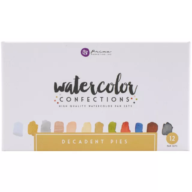 Prima Watercolor Confections Watercolor Pans 12/Pkg-Decadent Pies 584276