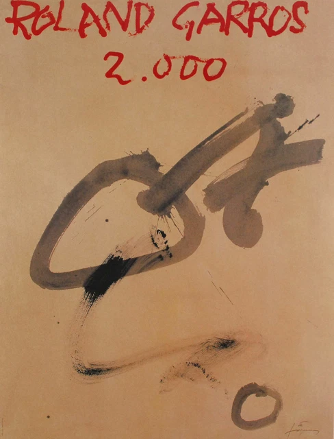 Affiche Roland Garros 1996 Signée Jean-Michel Meurice - Galerie Lelong, Lithographie