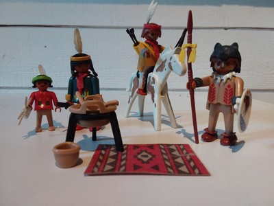 INDIENS E417 Squaw Femme avec Panier du Set Vintage 3406 de 1976 PLAYMOBIL 