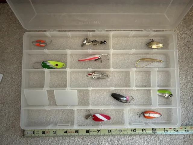 LOT OF 8 Little Cleo Fishing Spoons Lures Various Color. Wigl Lure