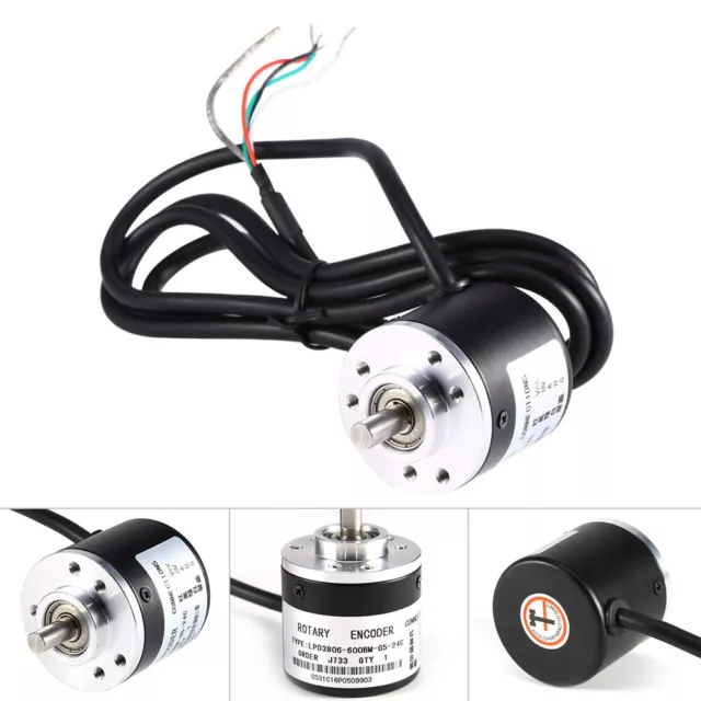 Rotary Encoder 600P/R 6mm Incremental Optical Shaft Working Measurement DC 5-24V 2