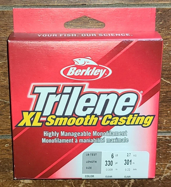 Berkley Trilene XL SMOOTH CASTING 6LB Clear Fishing Line! #XLFS6-15