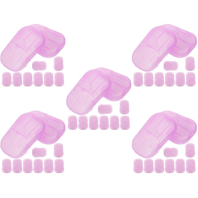 100 scatole con foglie di sapone box pack pezzi di sapone materiale da viaggio