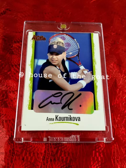 ANNA KOURNIKOVA 2007 Ace Authentic Autograph #L9 Grand SLAM II Russian Tennis ☆