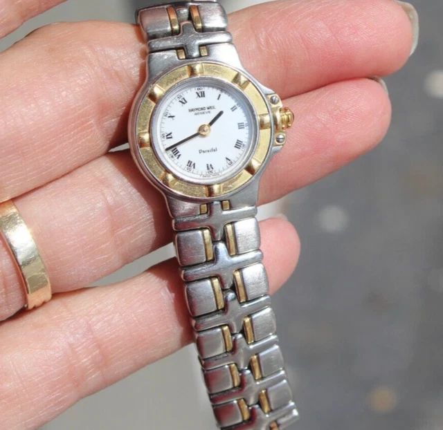 Raymond Weil Parsifal Two Tone MOP Diamond Dial Ladies Watch - size 6