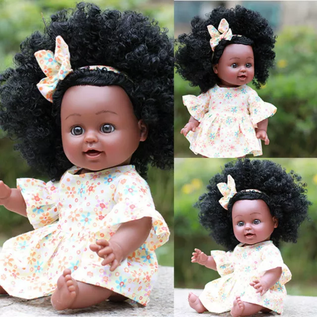 Bambole nere 35 cm ragazze afroamericane da gioco realistiche bambino bambole da gioco giocattoli