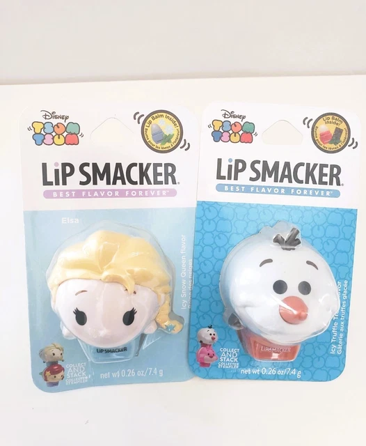 Lip Smacker Disney Tsum Tsum Balms Set Frozen Elsa and Olaf Free Shipping