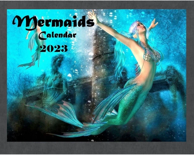 MERMAID CALENDAR 2023 Mermaids Wall Calendar 2023 Mermaid Planner Date