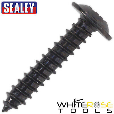 Sealey vite autofilettante 4.8 x 16mm flangiato testa nero Pozi Confezione da 100 