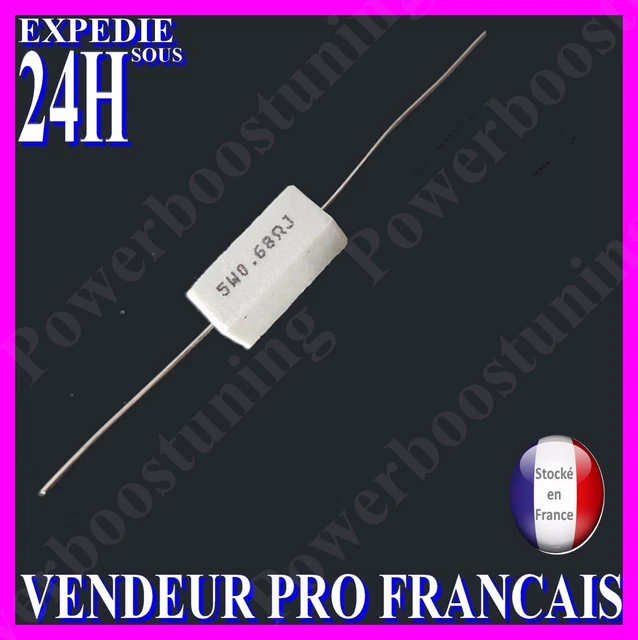 Lot De 5 Résistances 3.3k Ohms SETA 0.8W – Bobinées Vitrifiées, Neuves