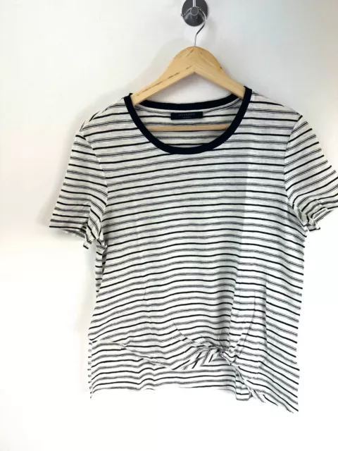 New Allsaints Asymmetric Tie front tee Medium